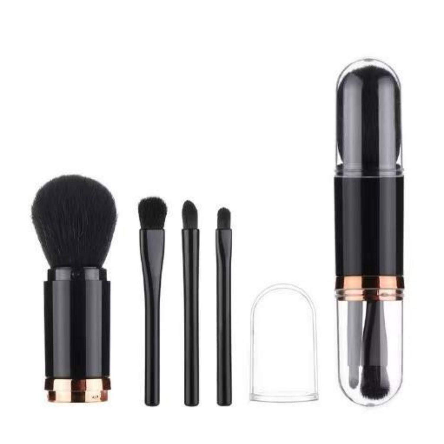 4 in 1 Portable Travel Makeup Brush Set 7