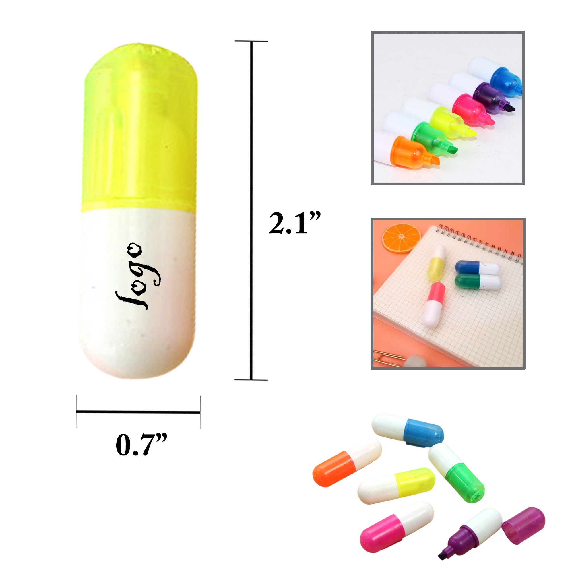 MOQ25 Cute Candy Mini Highlighters Pack 1