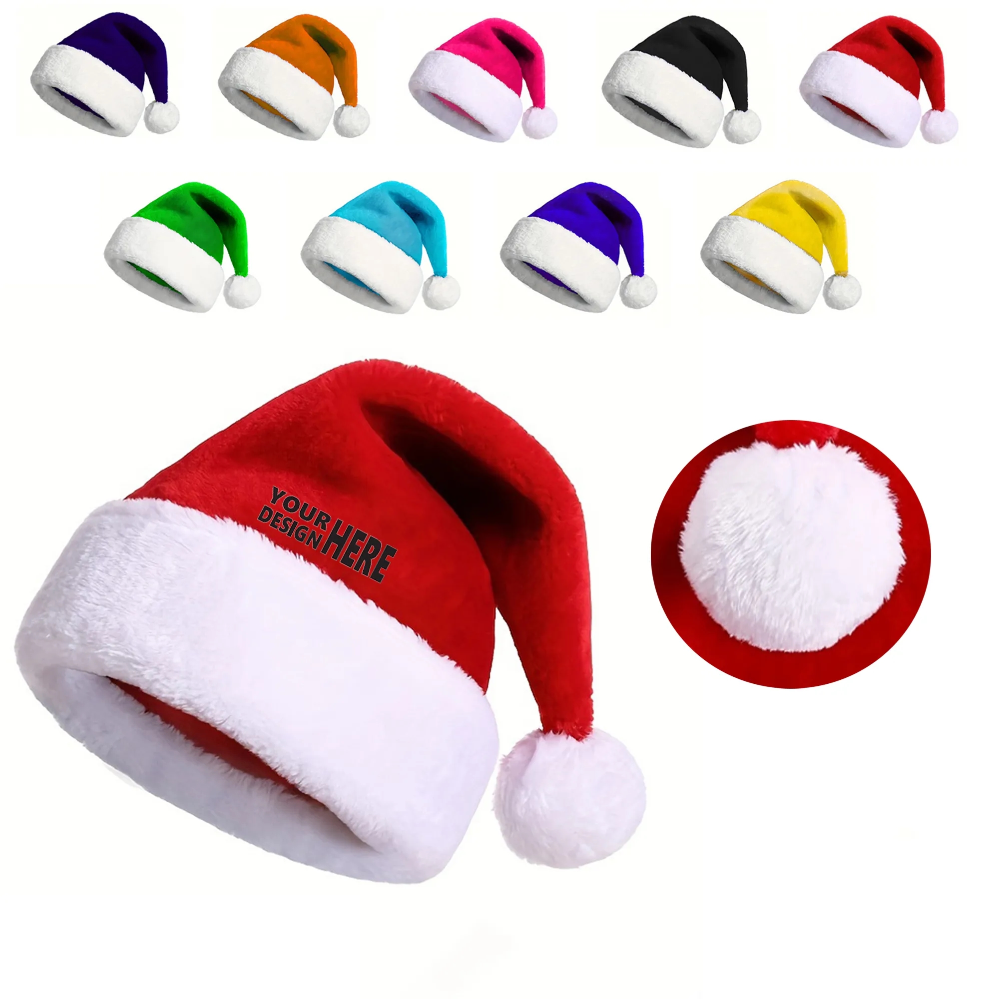 Thickened Party Colored Santa Hat 10
