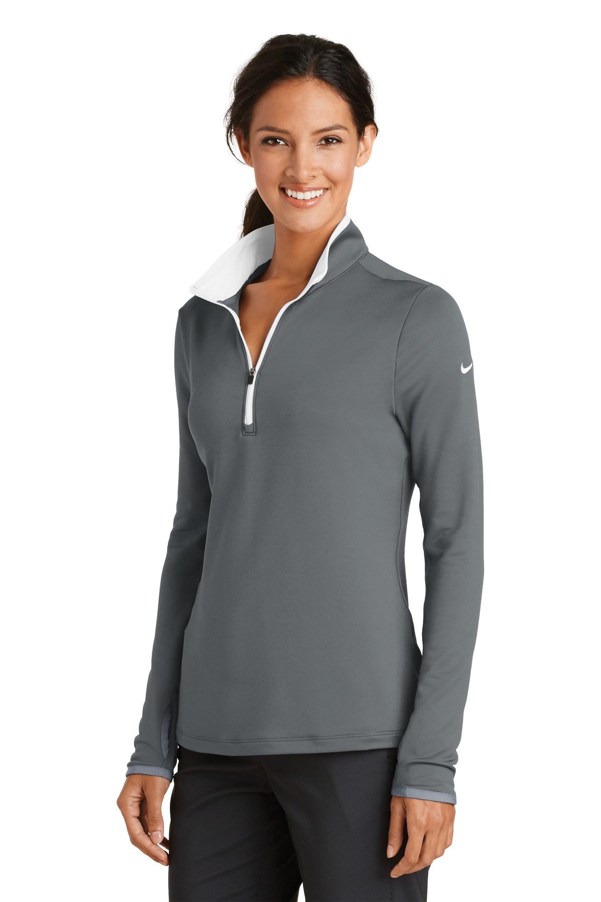 Nike Women's Dri-FIT Stretch 1/2-Zip Cover-Up. 779796 2