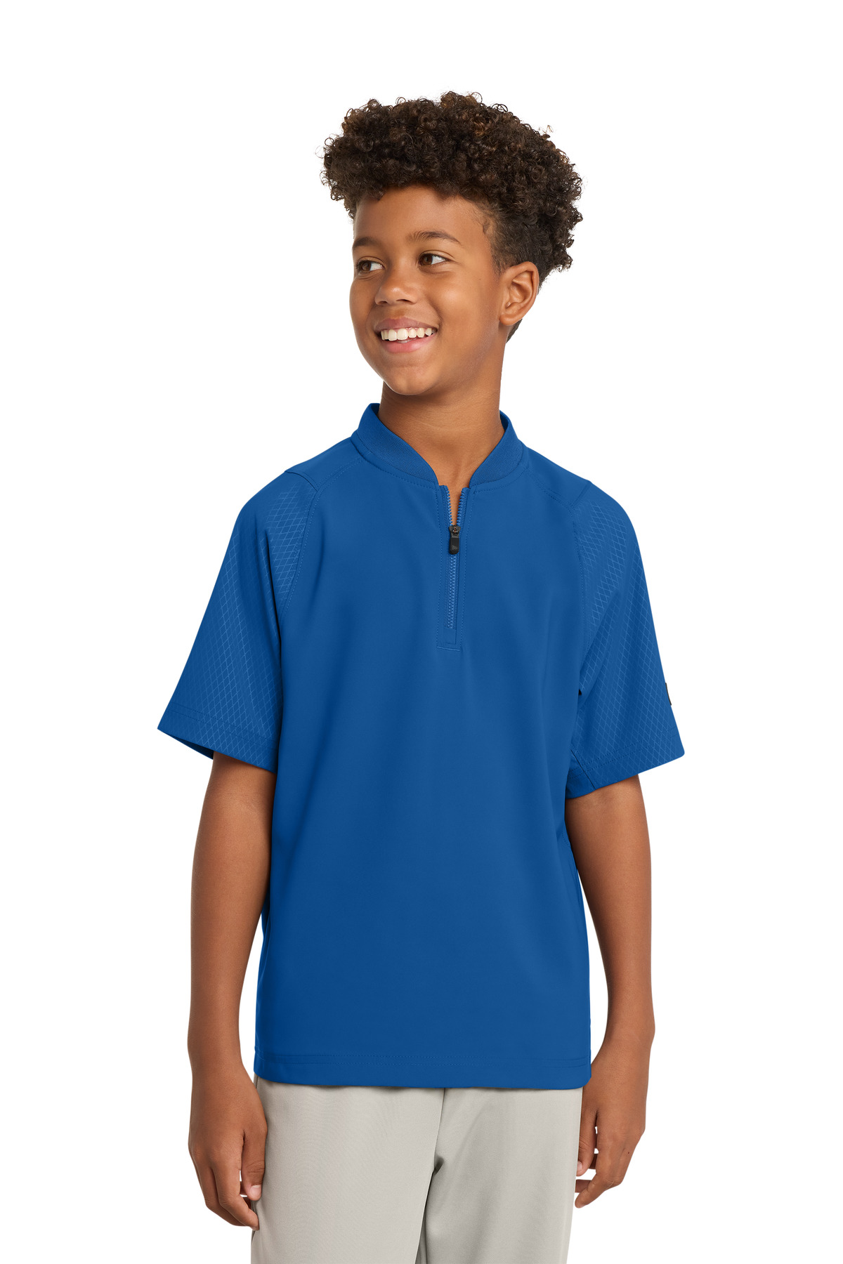 New Era Youth Cage Short Sleeve 1/4-Zip Jacket. YNEA600 16