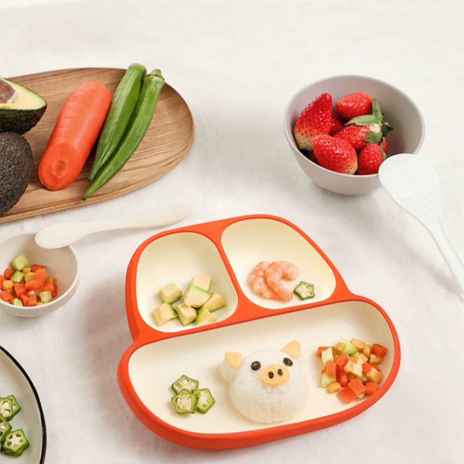 Baby Complementary Food Silicone Plate Eating Training 2