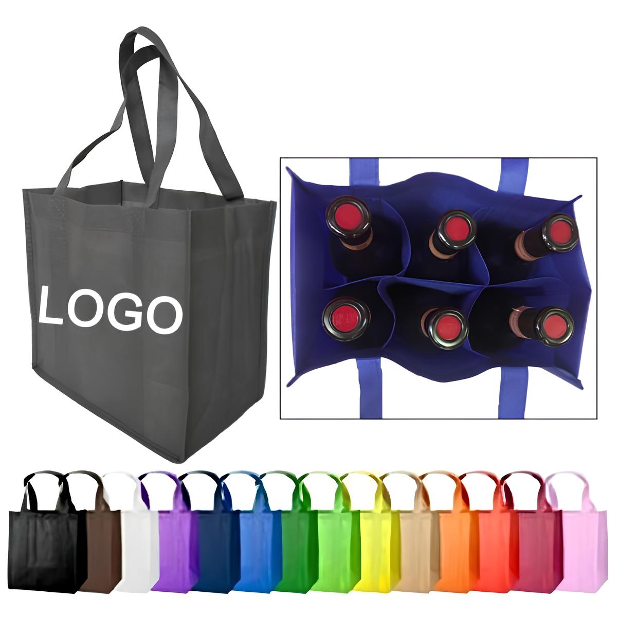 Non-Woven Six-Bottle Wine Tote Bag 3