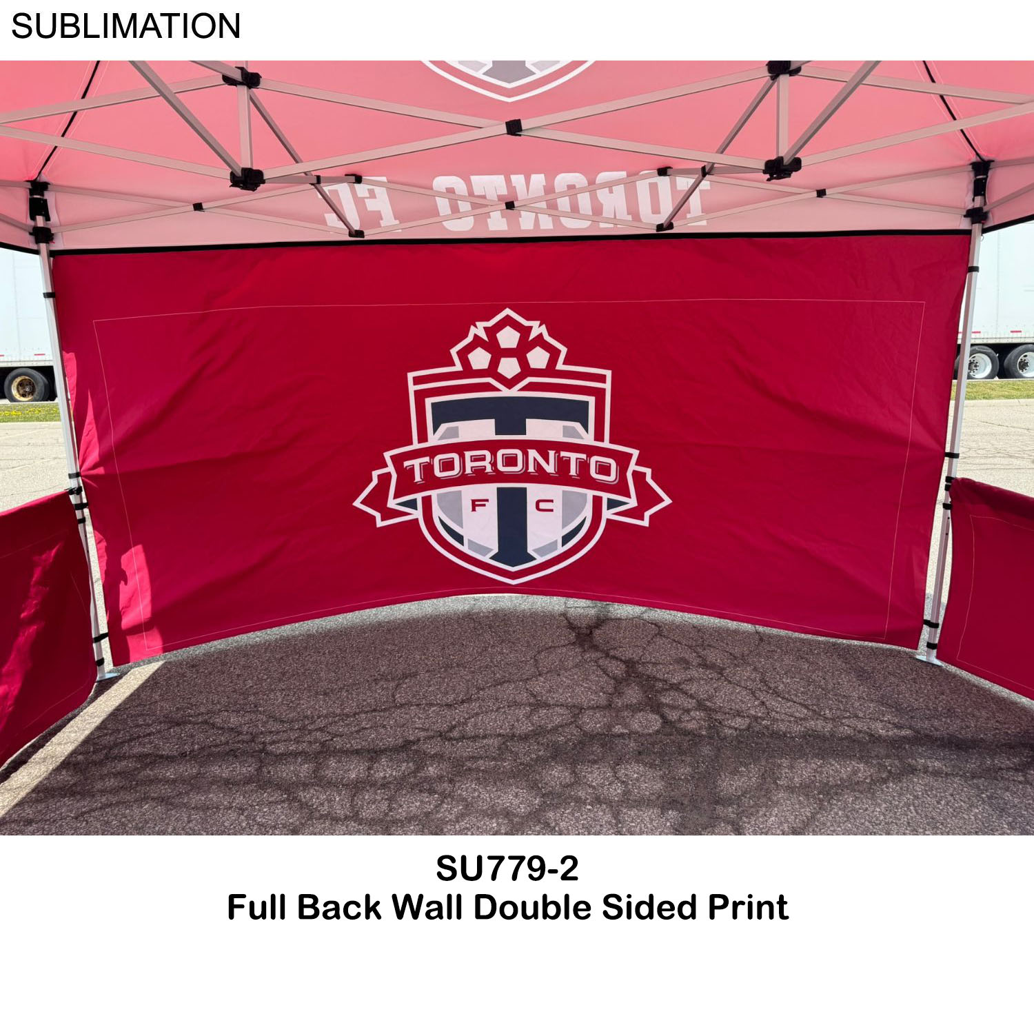 48Hr Quick Ship - Full 15' Back Wall for 10x15 Tent Kit, Sublimated, Double Sided Print 3