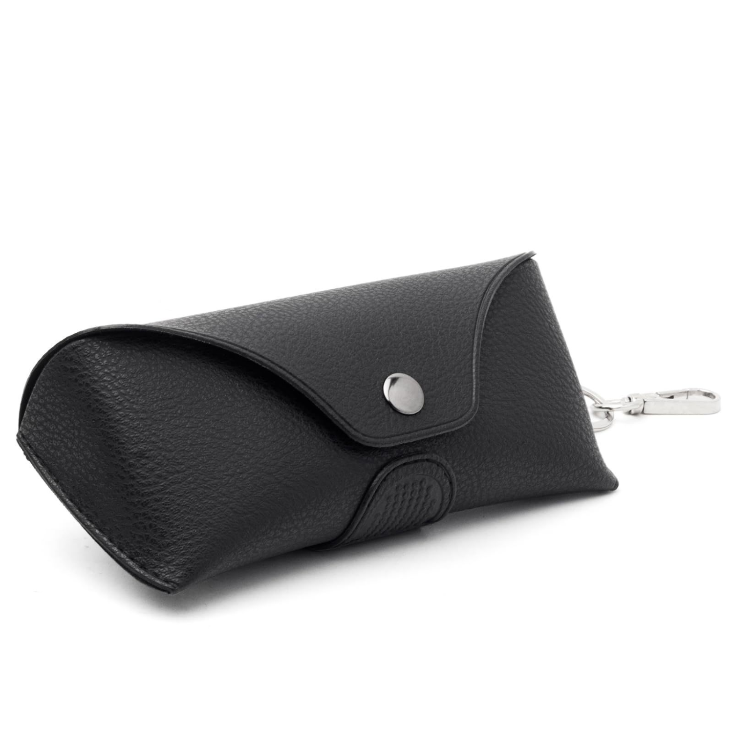 Magnetic Snap PU Leather Eyeglass Case w/ Keychain 3