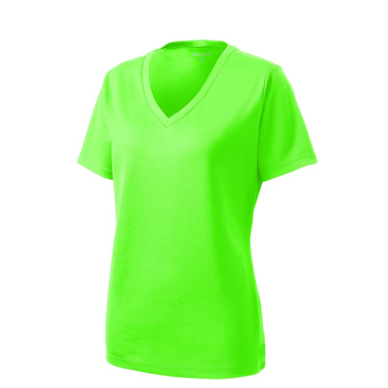 Sport-Tek Women's PosiCharge RacerMesh V-Neck Tee. 108