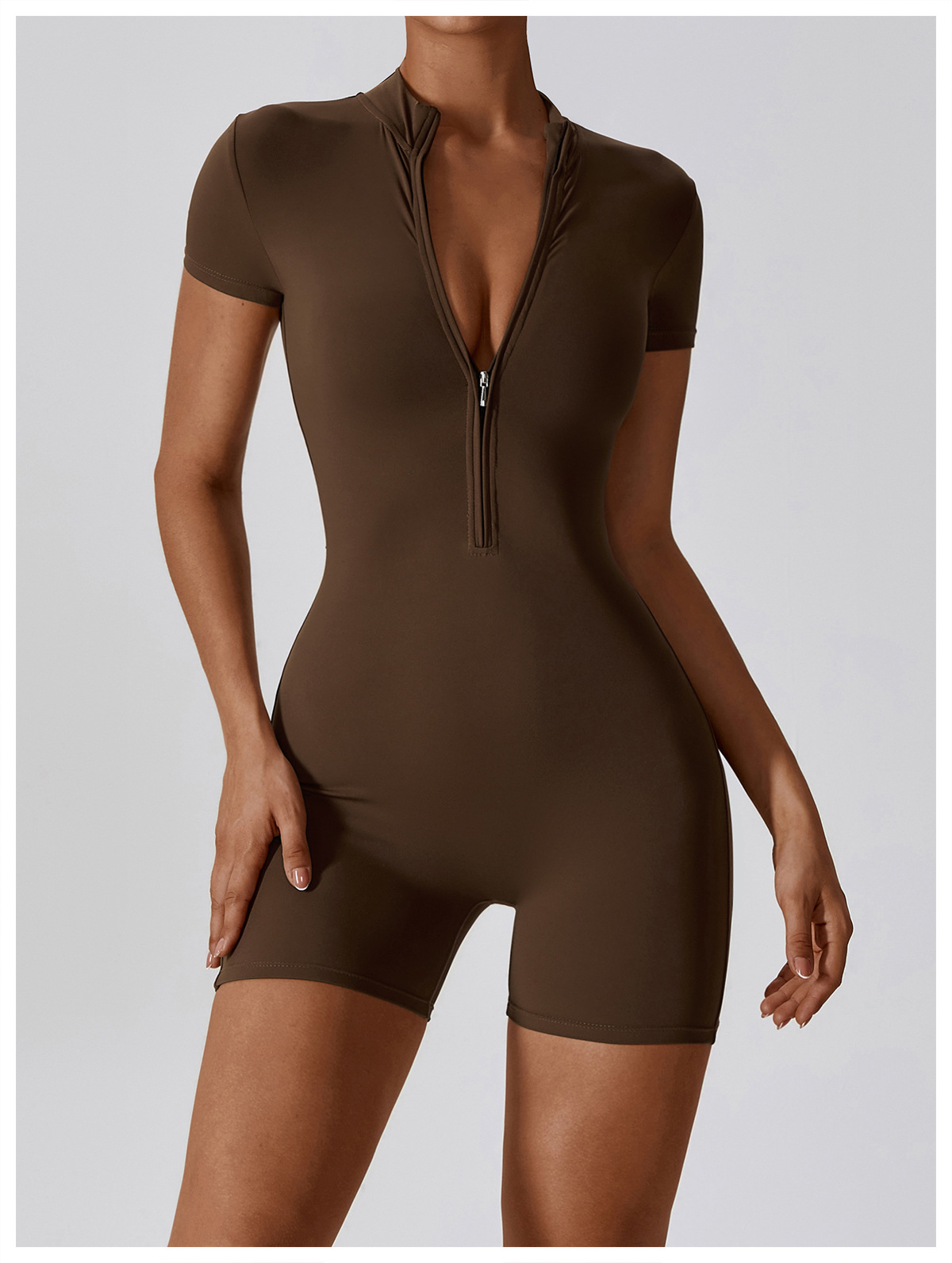 Stretch Tummy Control Yoga Workout Rompers 11