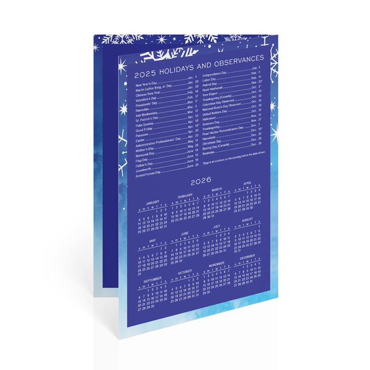 Midnight Crystals Holiday Folded Calendar Cards 4