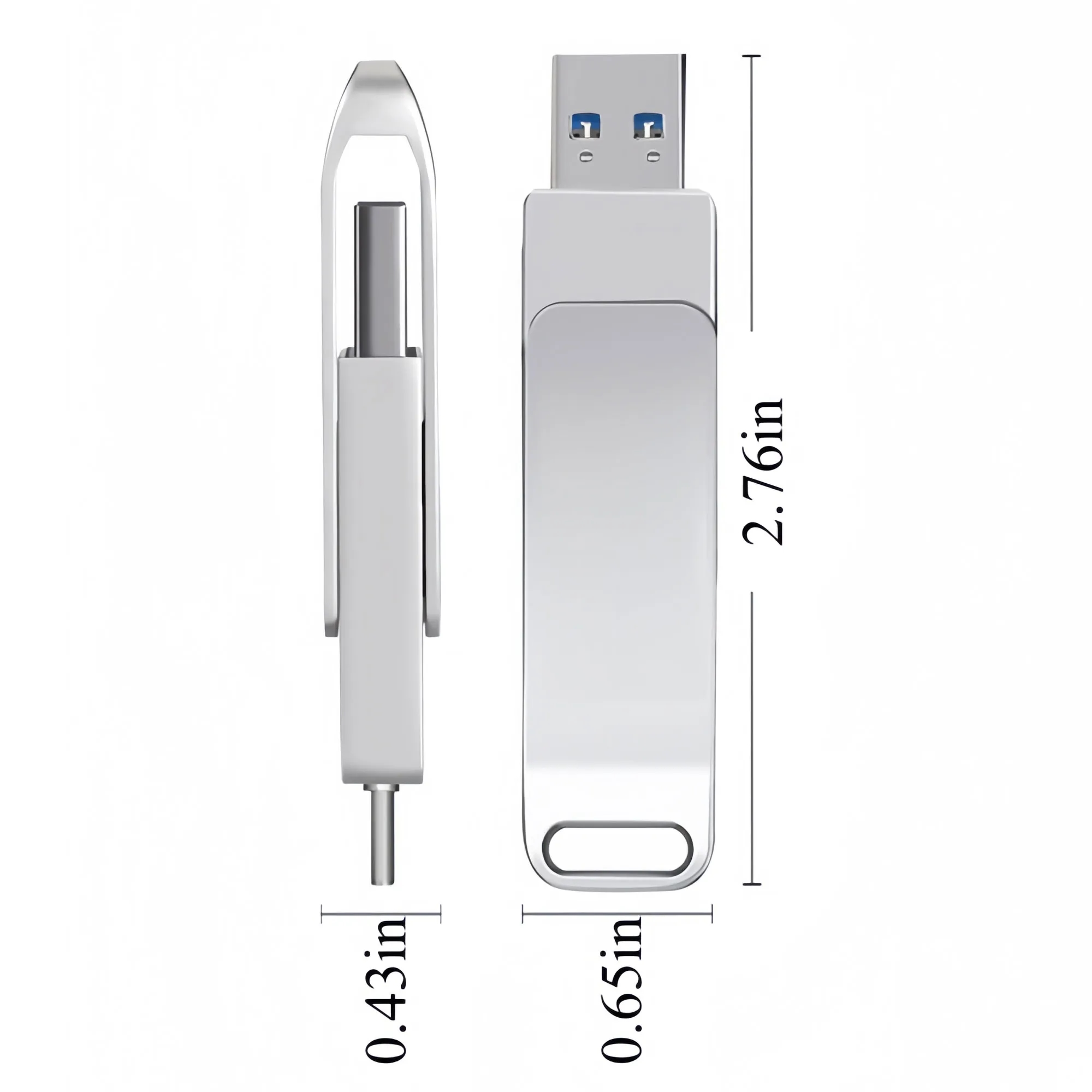 High Speed Dual Type C USB Drive For Mobile PC 4
