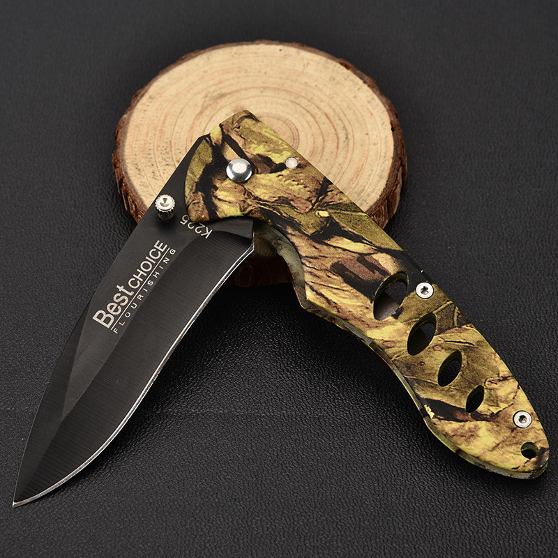 Camouflage Stainless Steel Folding Pocket Knife 4