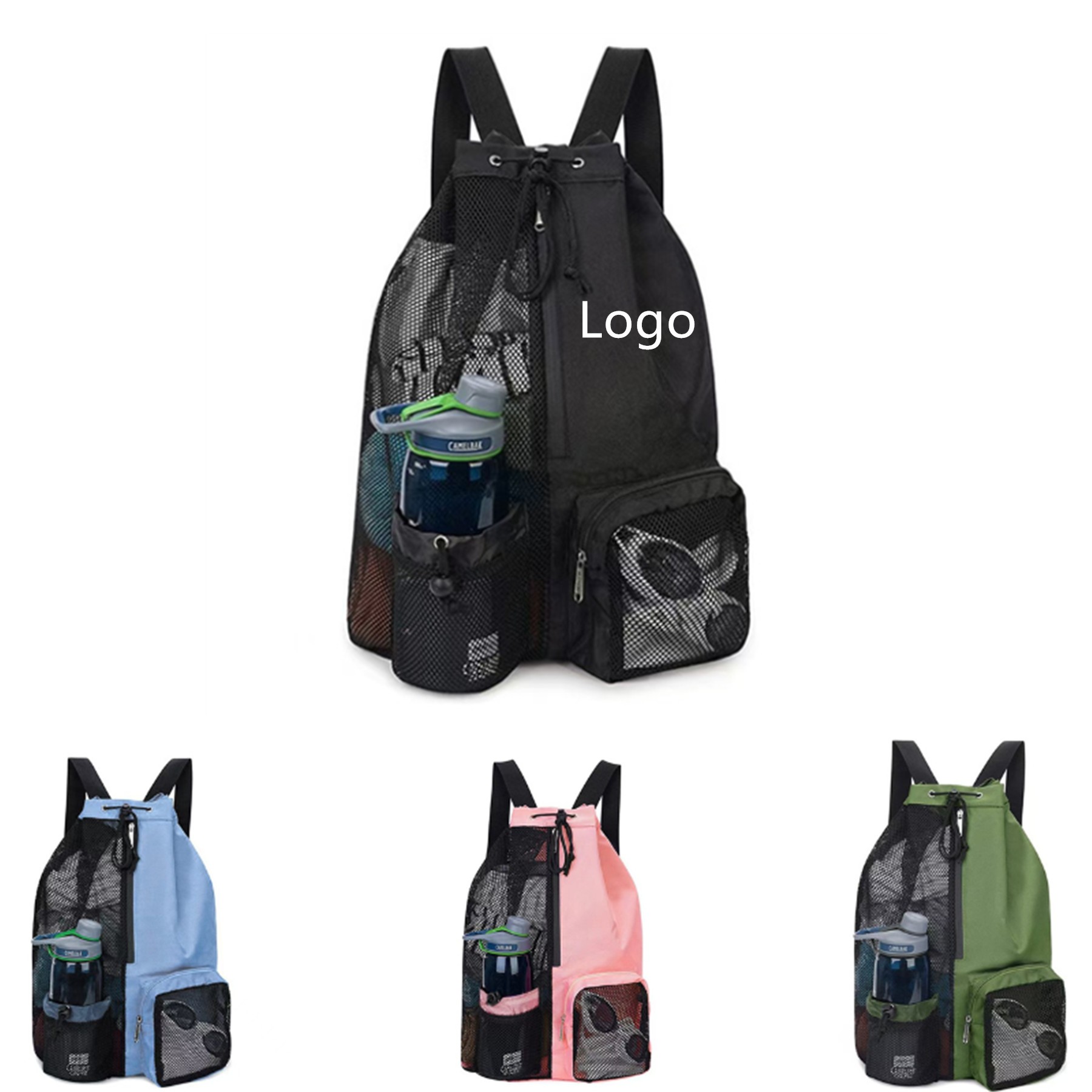 Waterproof Mesh Drawstring Sports Backpack 2