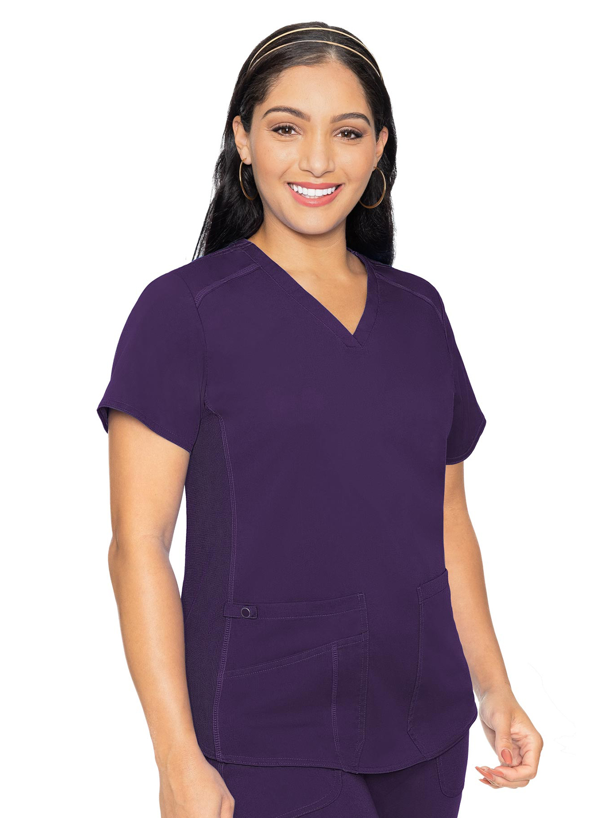 Med Couture - MC Touch - Women's 4-Pocket V-Neck Shirttail Top 56