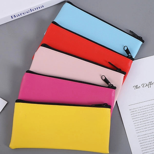 PU Leather Zipper Deposit Coin Pouch 3