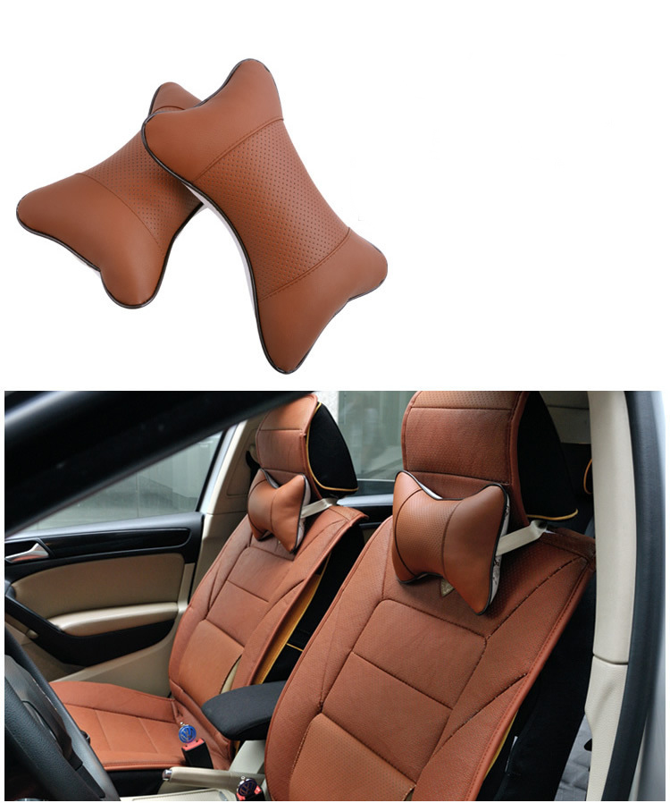 Auto Decoration PU Car Headrest Pillow Neck Pillow 1