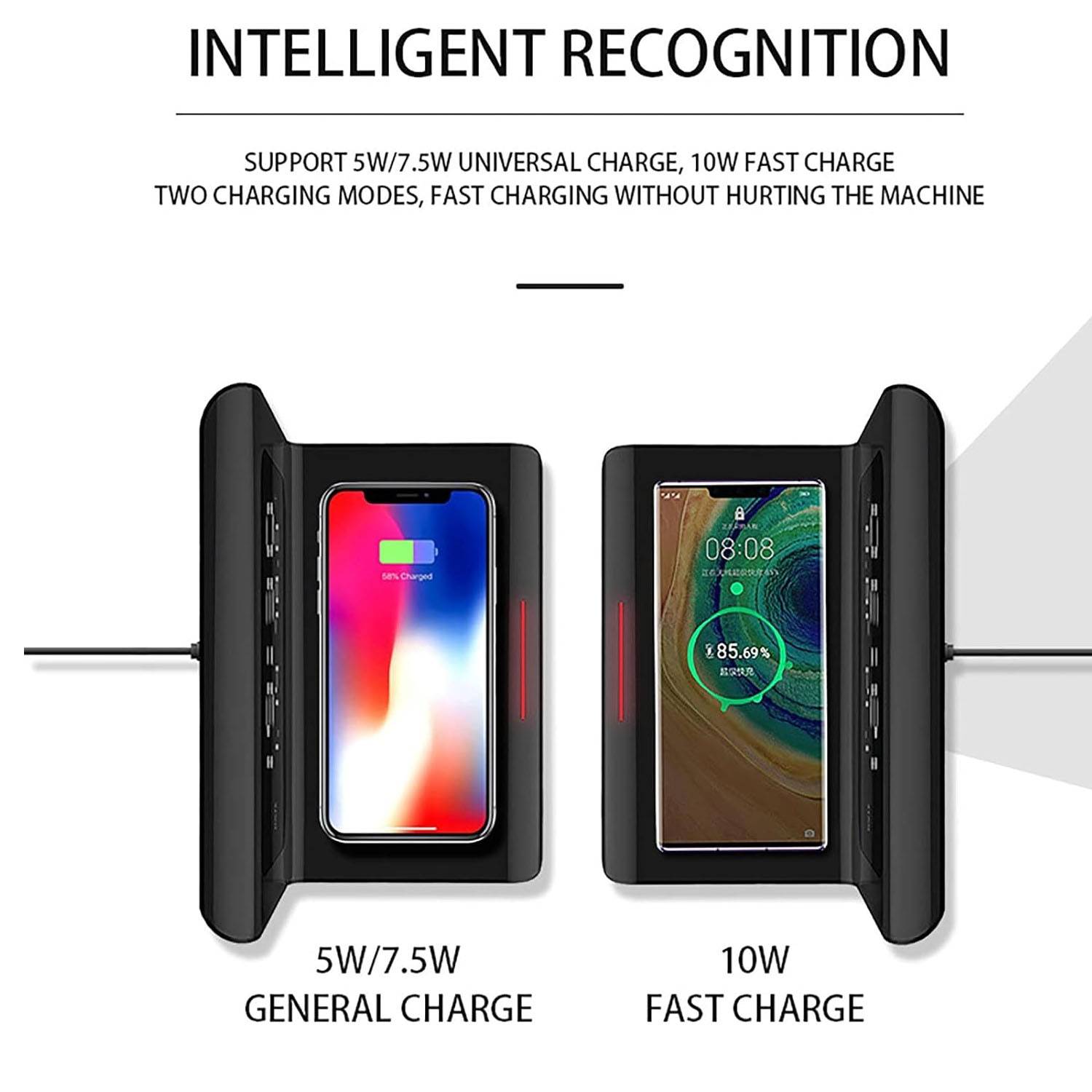 Fast Wireless Charging Station with Digital Clock 6