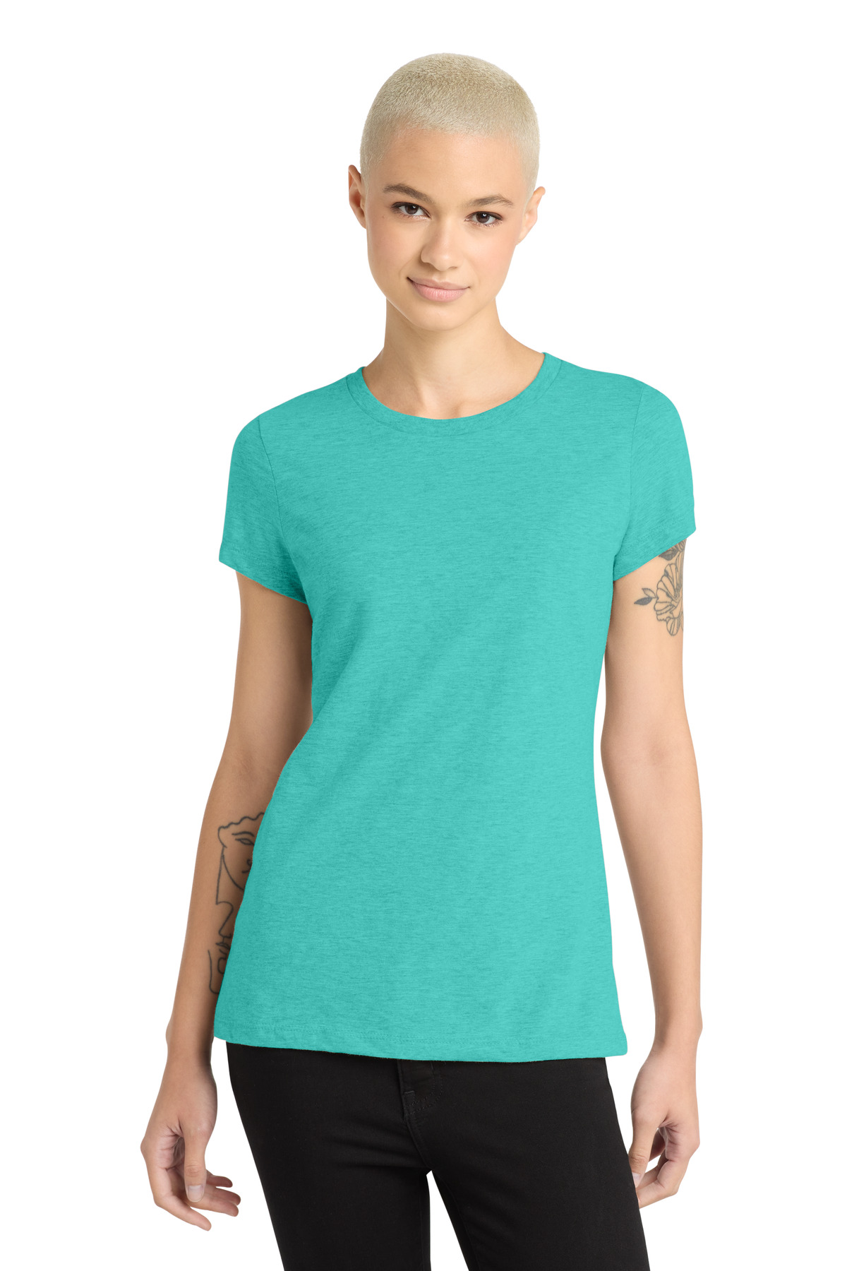 District Women's Perfect Blend CVC Tee. DM108L 109
