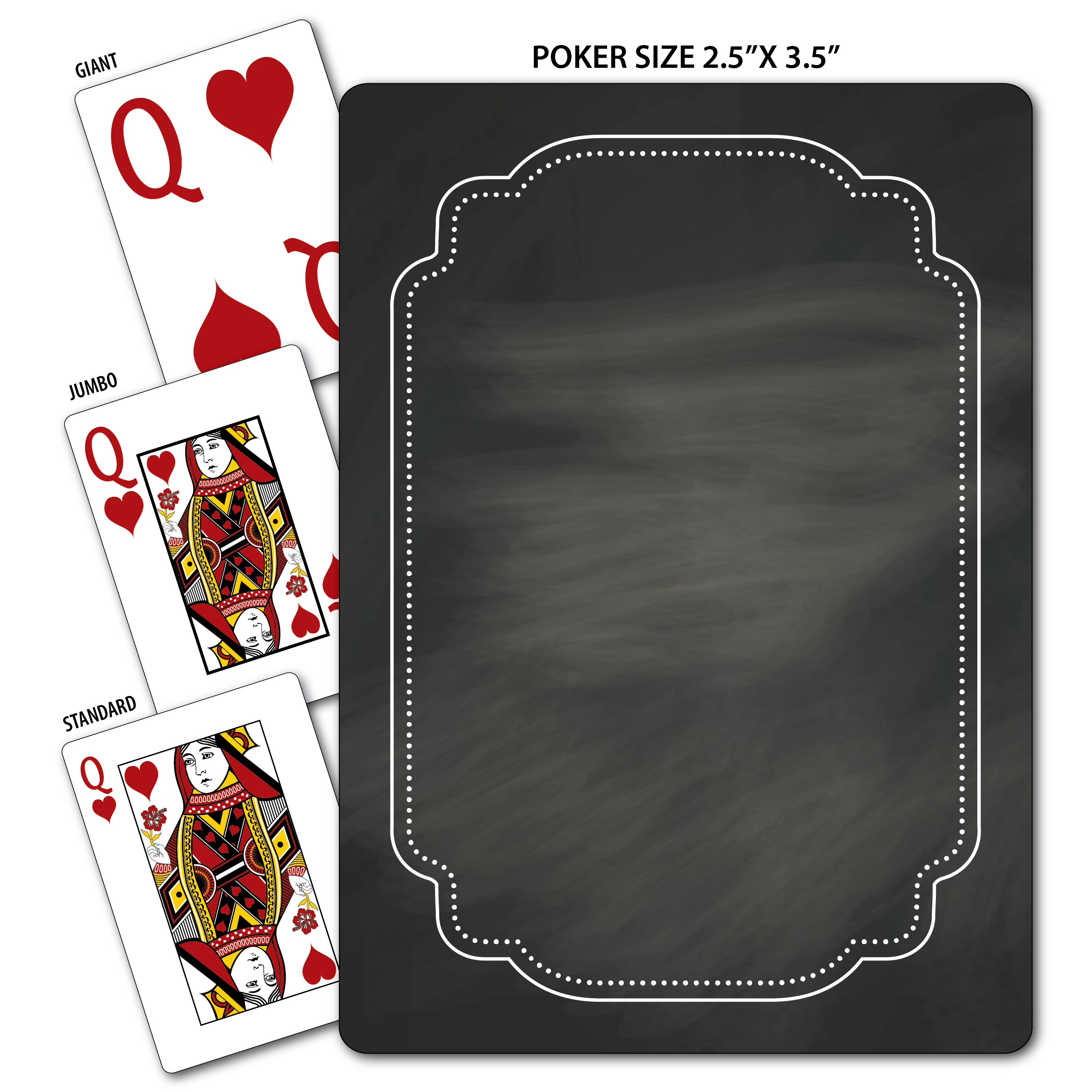 Chalkboard Theme Poker Size Playing Cards 4