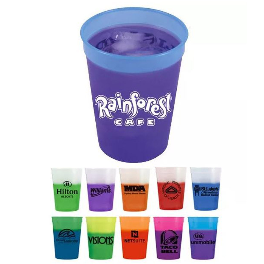 16oz. Plastic Stadium Cup (Color change) 2