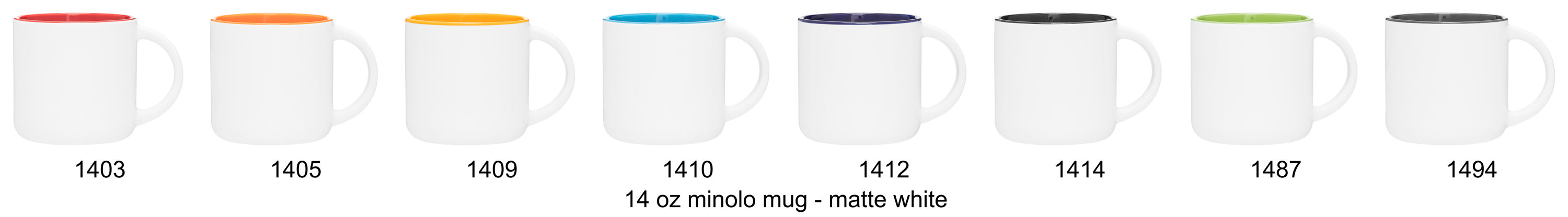 14 oz minolo mug - matte white