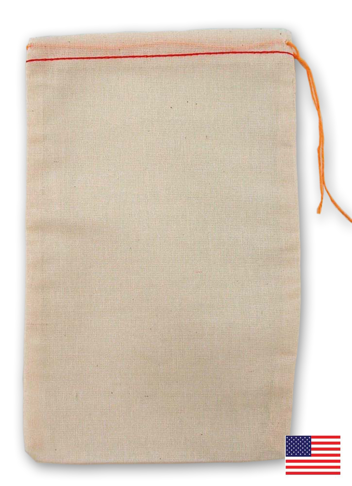100% Natural Cotton Drawstring Bag 3X4" 2