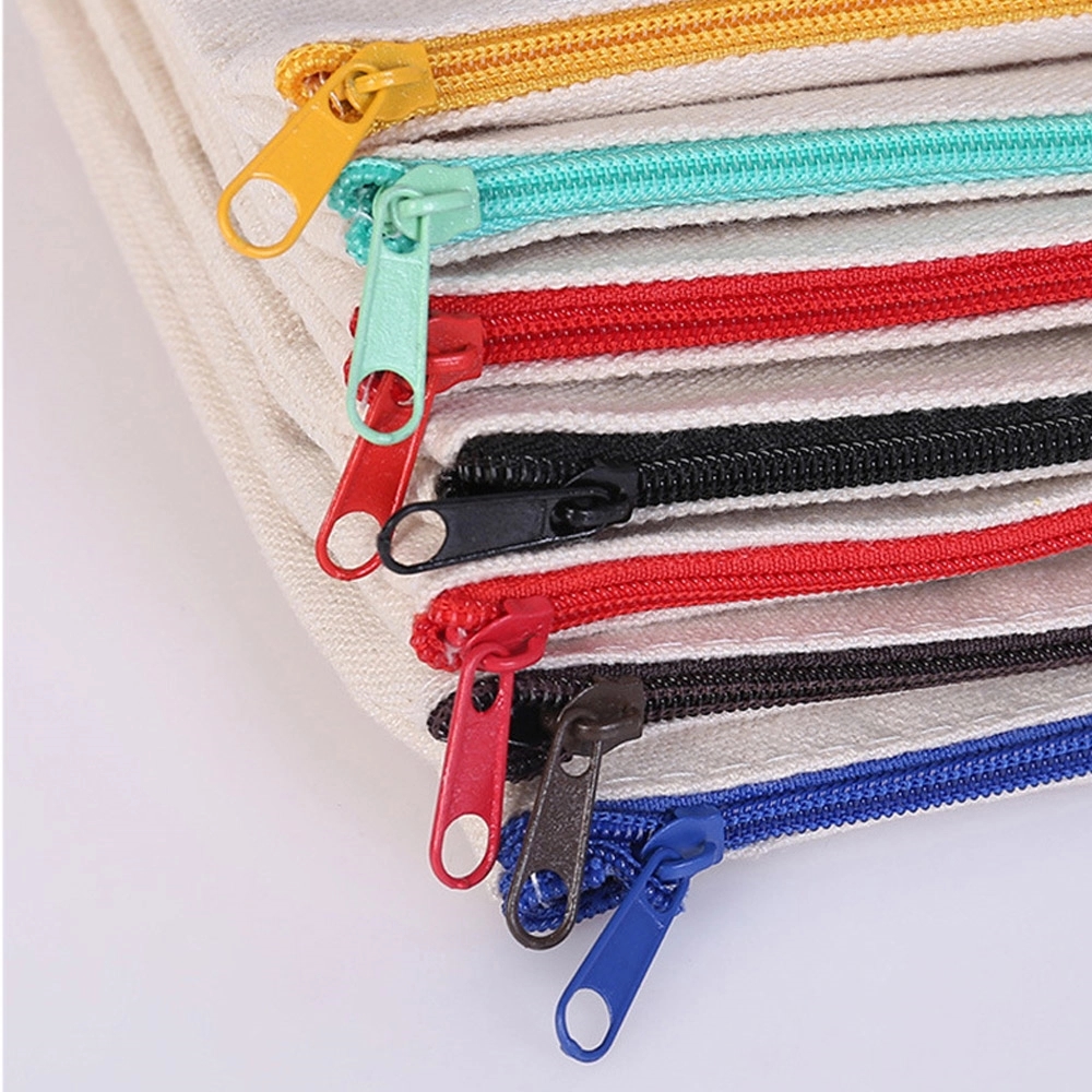 Canvas Travel Pouches Pencil Case Cosmetic Cotton Zipper Bag 5