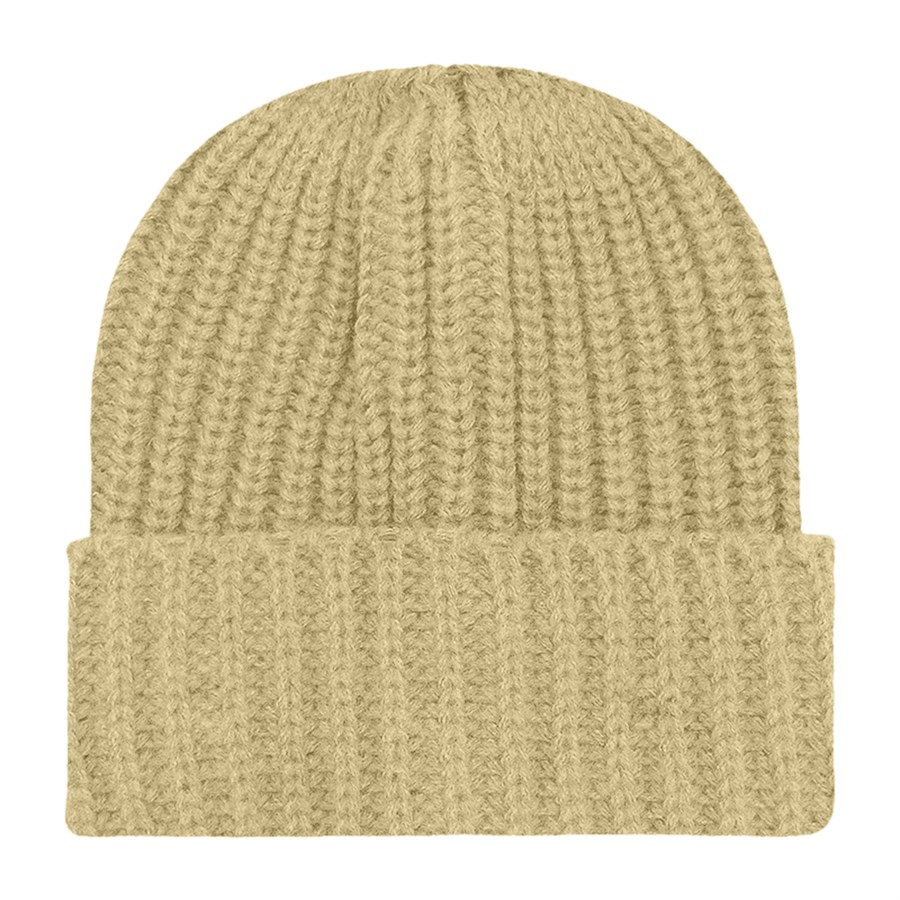 Chunky Ribbed Cuffed Beanie with Custom Logo - 100% Acrylic 18