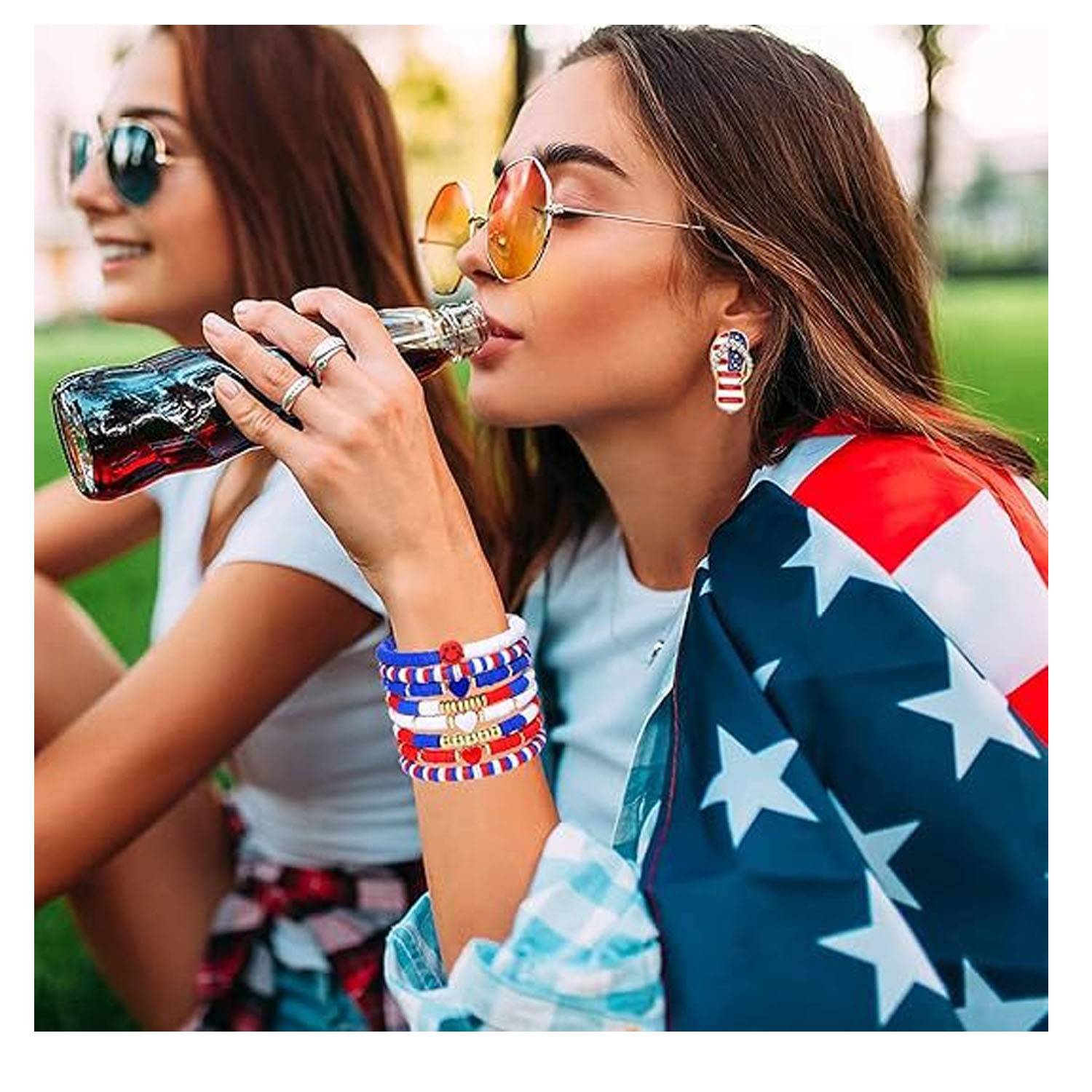 8 Pcs Independence Day Bracelet Set 2