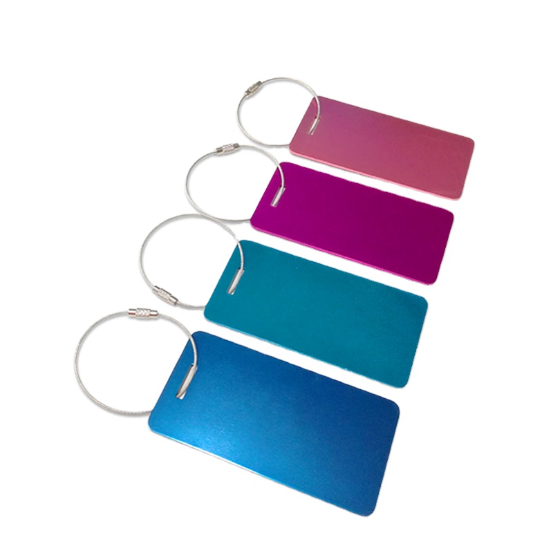 Brushed Metal Luggage Tags 2