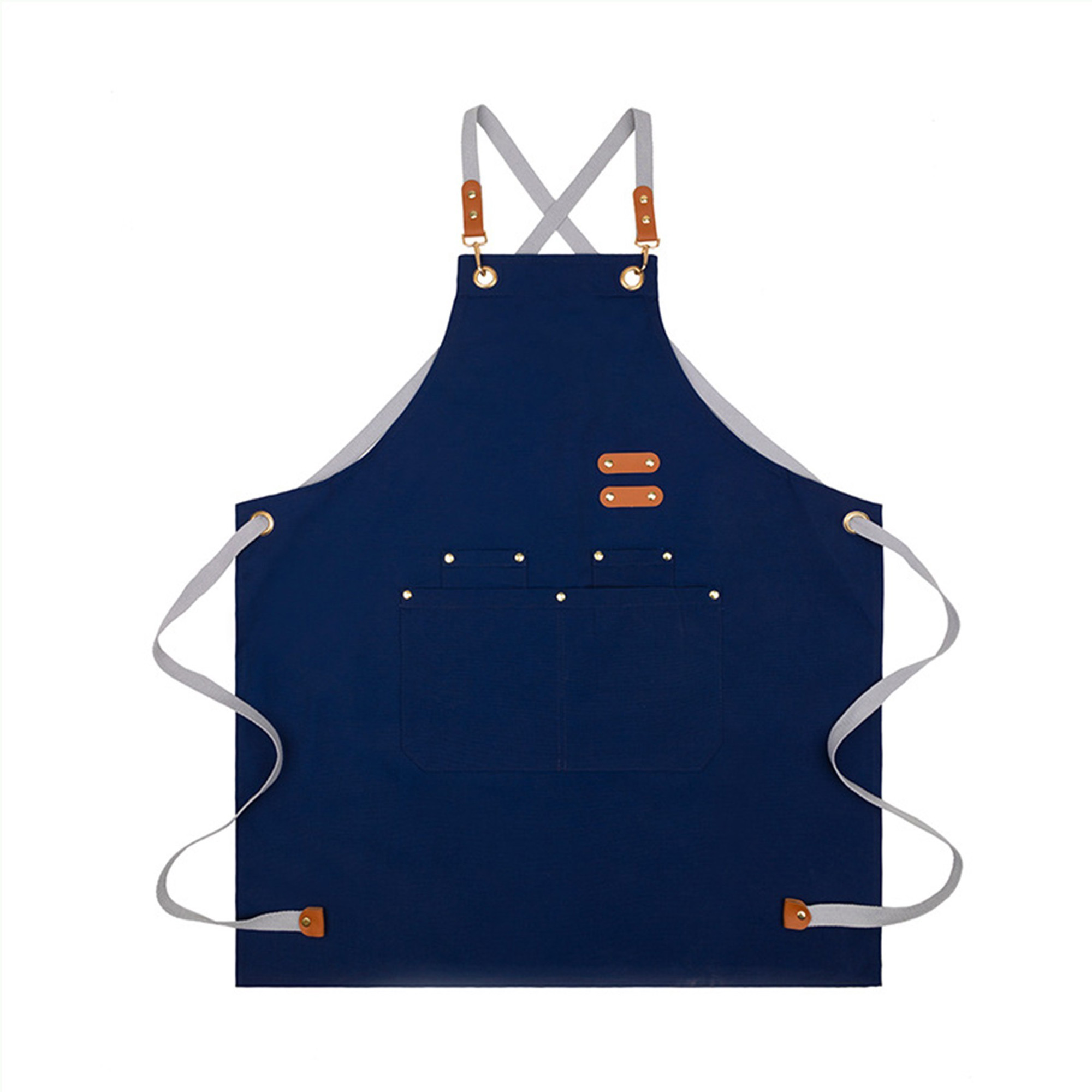 MOQ10 Canvas Waterproof Oilproof Work Pockets Apron 7