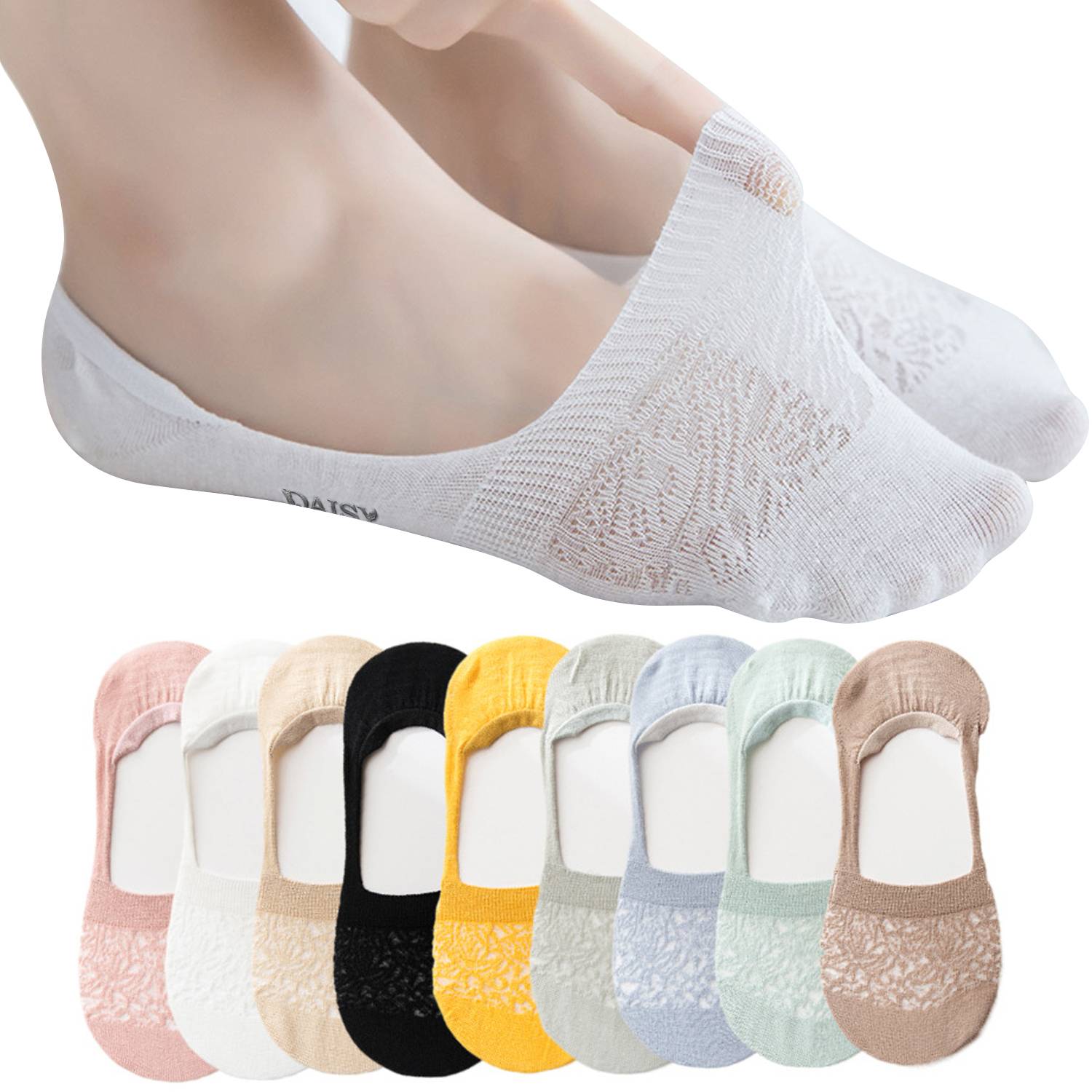 Women's No-Show Cotton Socks 5