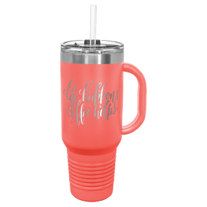 Polar Camel 40 Oz. Travel Mug With Handle, Straw Included 9