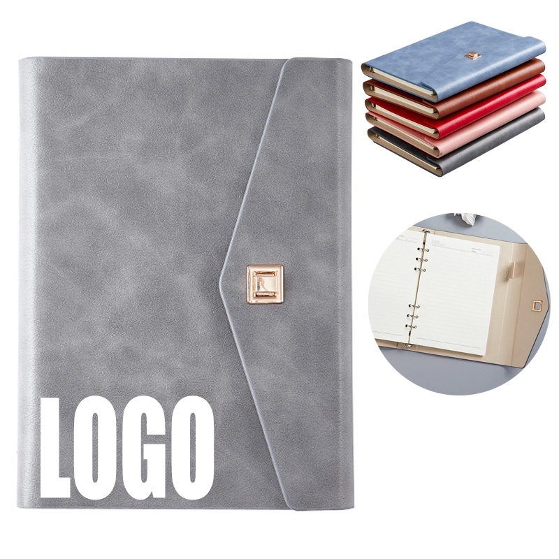 PU Leather A5 Business Travel Journal Binder Notebook 3