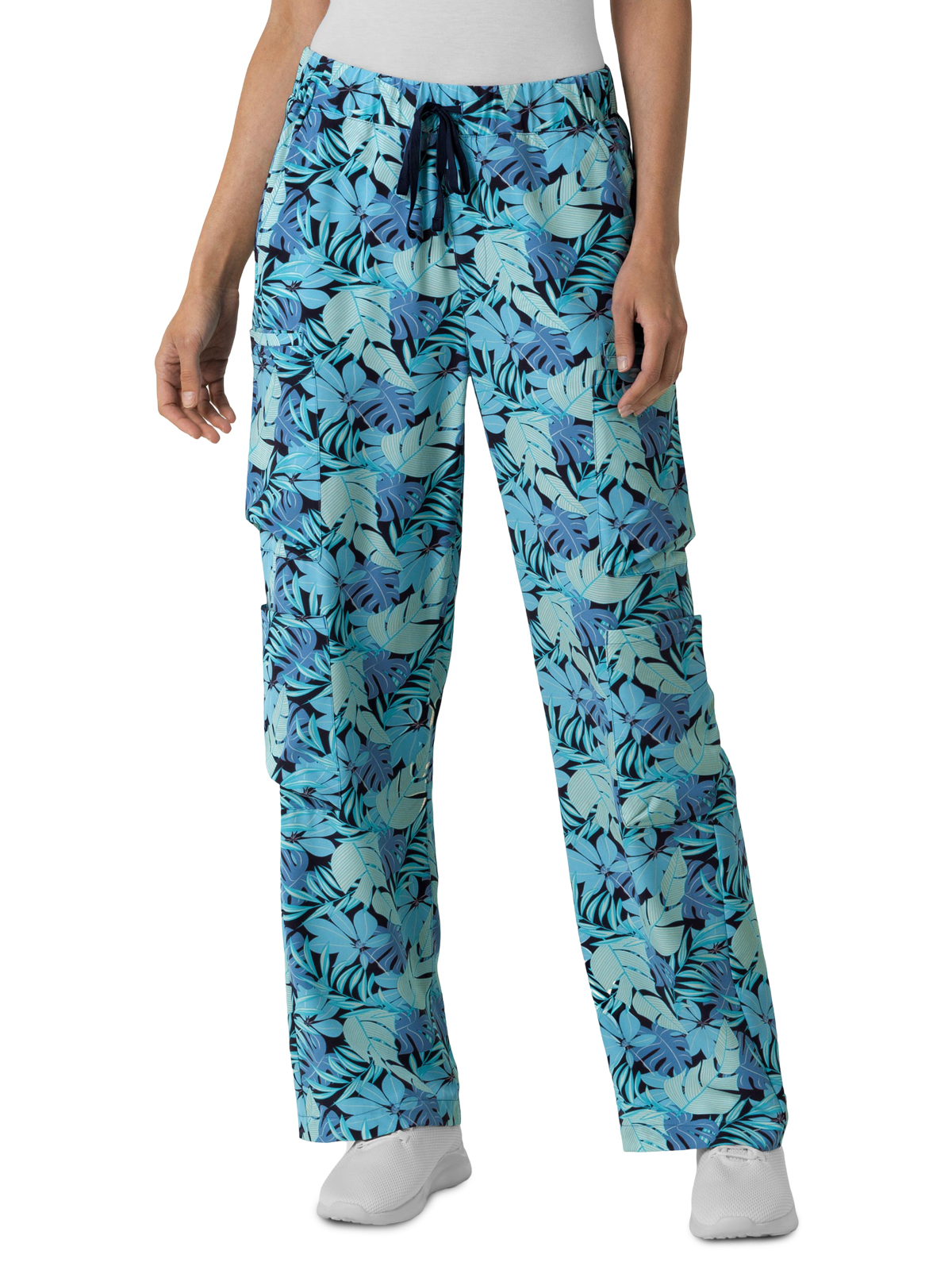 Wink - Fashion Prints - Women's Printed Double Cargo Scrub Pant