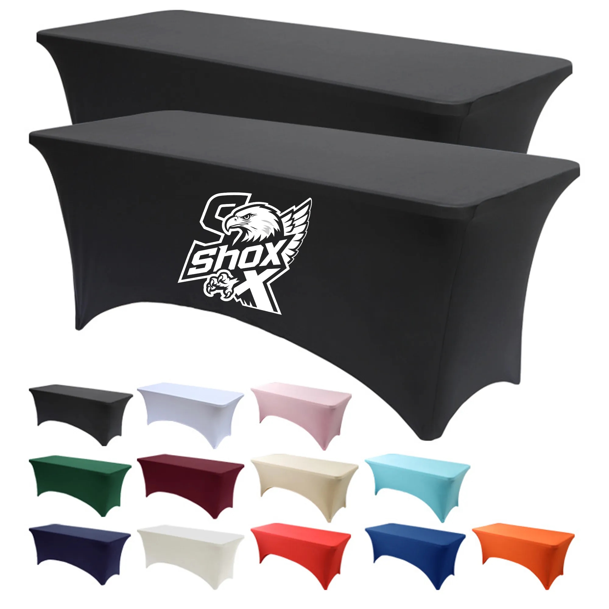 MOQ 1 6ft Polyester Stretch Tablecloth 6