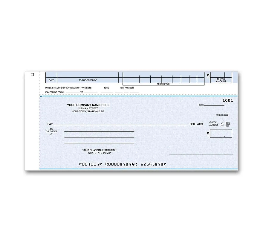 Checks, Payroll/General Disbursement Top 2