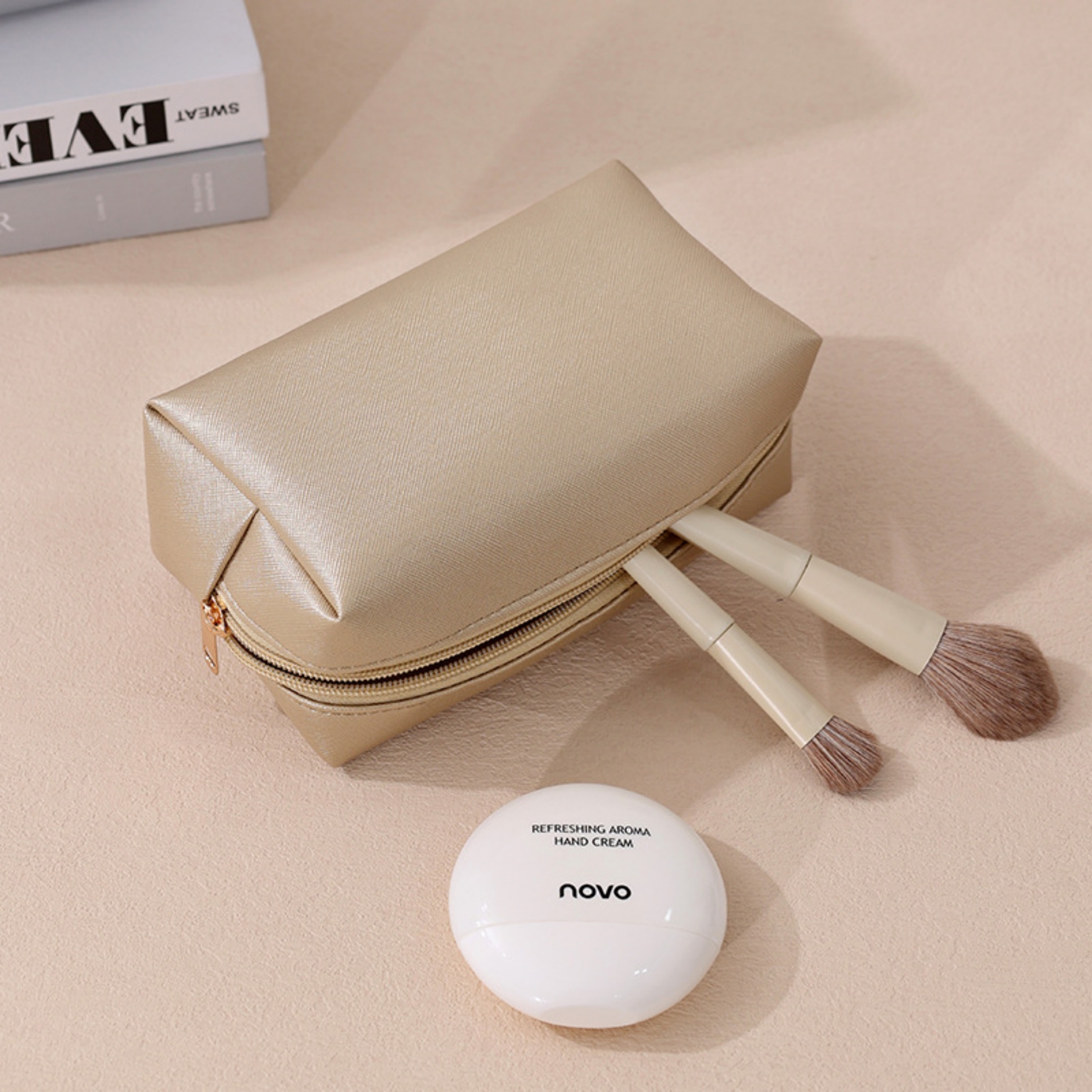 Rectangular PU Leather Travel Cosmetic Bag 6