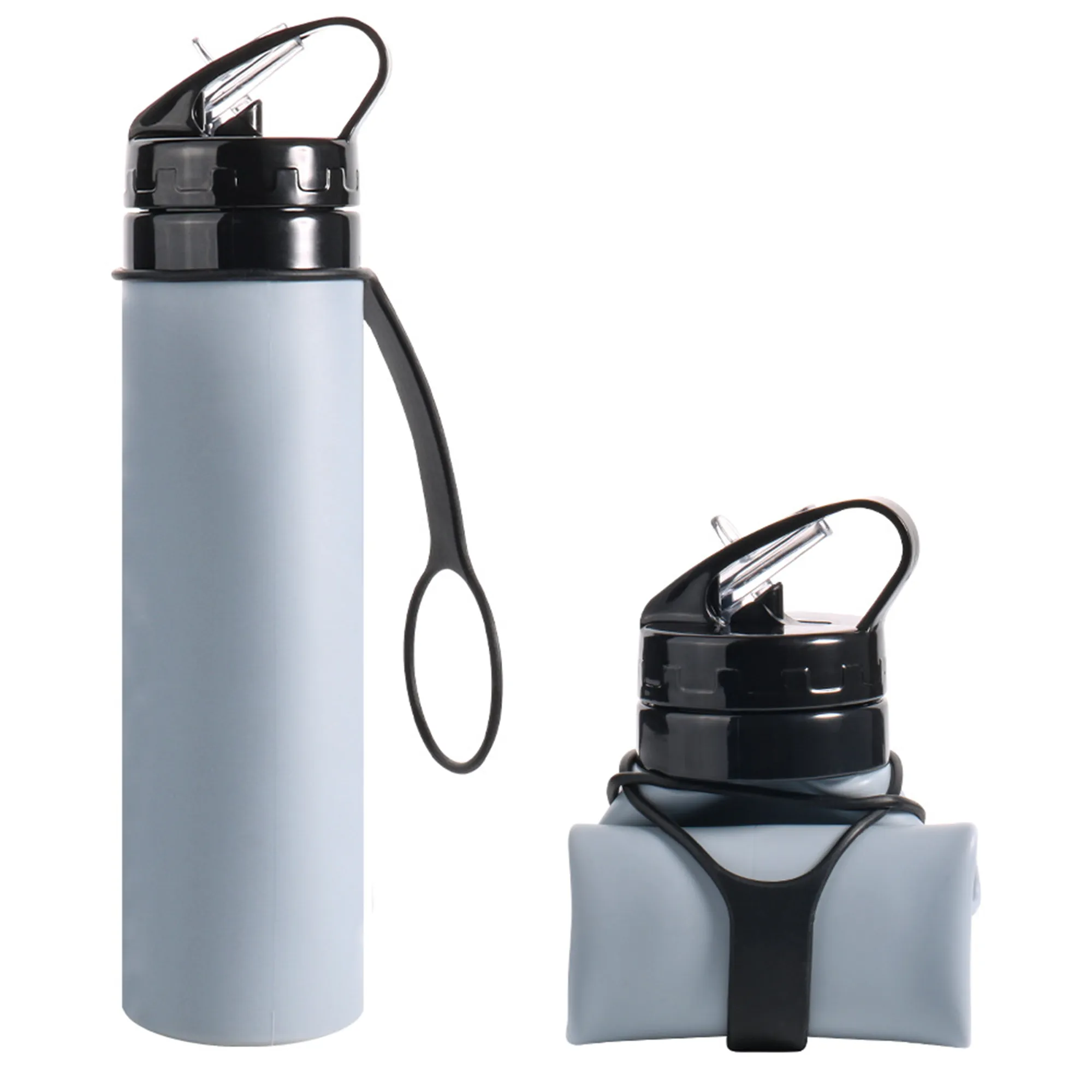 Folding Sports Water Bottle Squeeze Type Logo Customizable 1