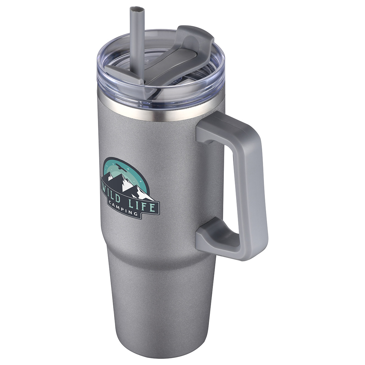 Milo 30 oz Vacuum Insulated Stainless Steel Mug with Straw 31
