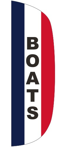 "Boats" Message Flutter Flag (3'x10') 1