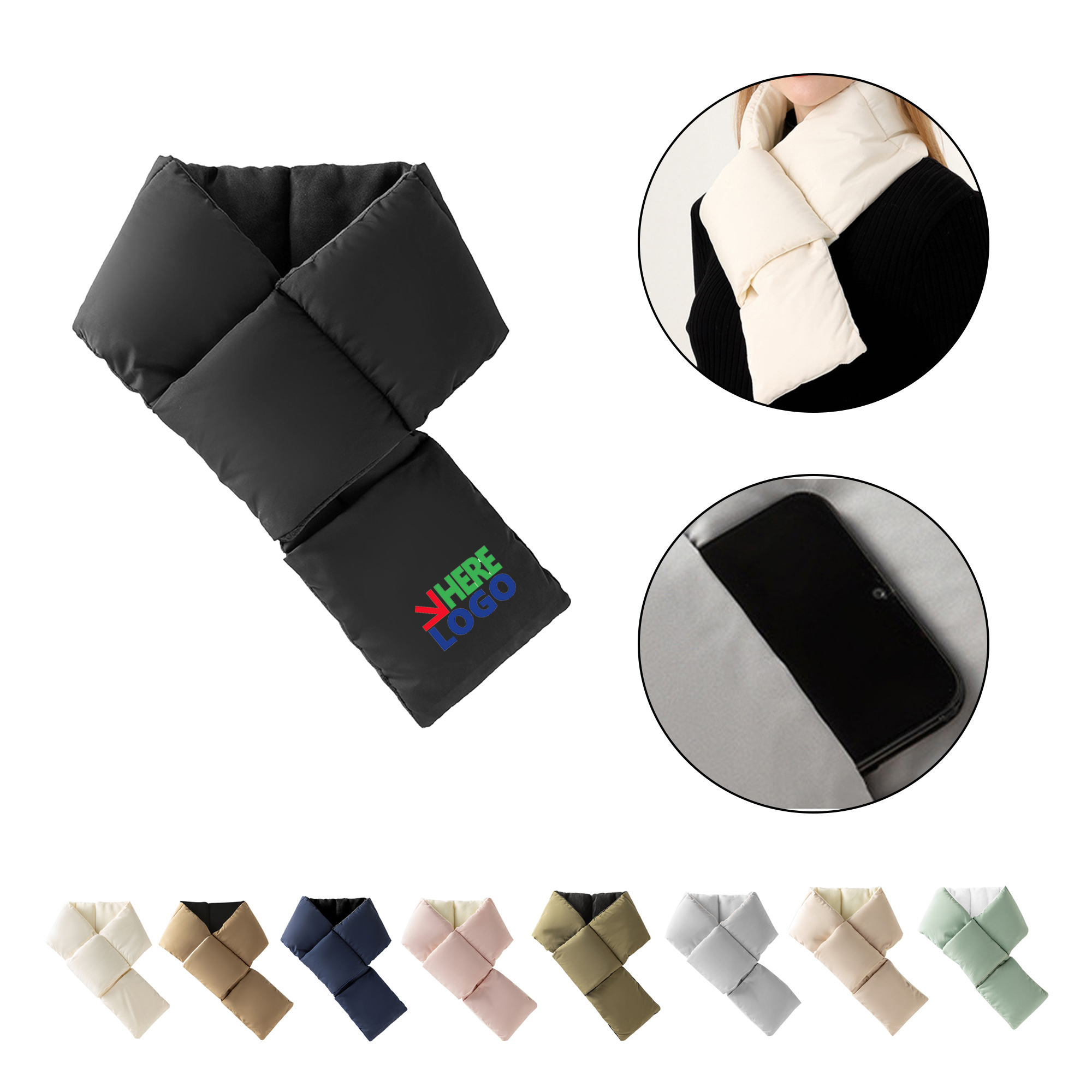 MOQ:10pcs Pocket Scarf Wrap 2