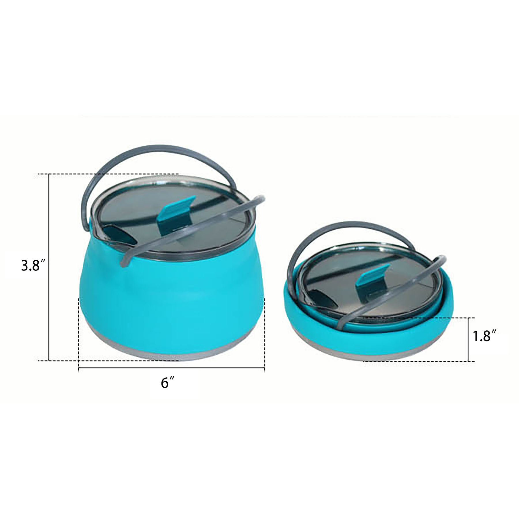 1L Collapsible Silicone Cooking Kettle 3
