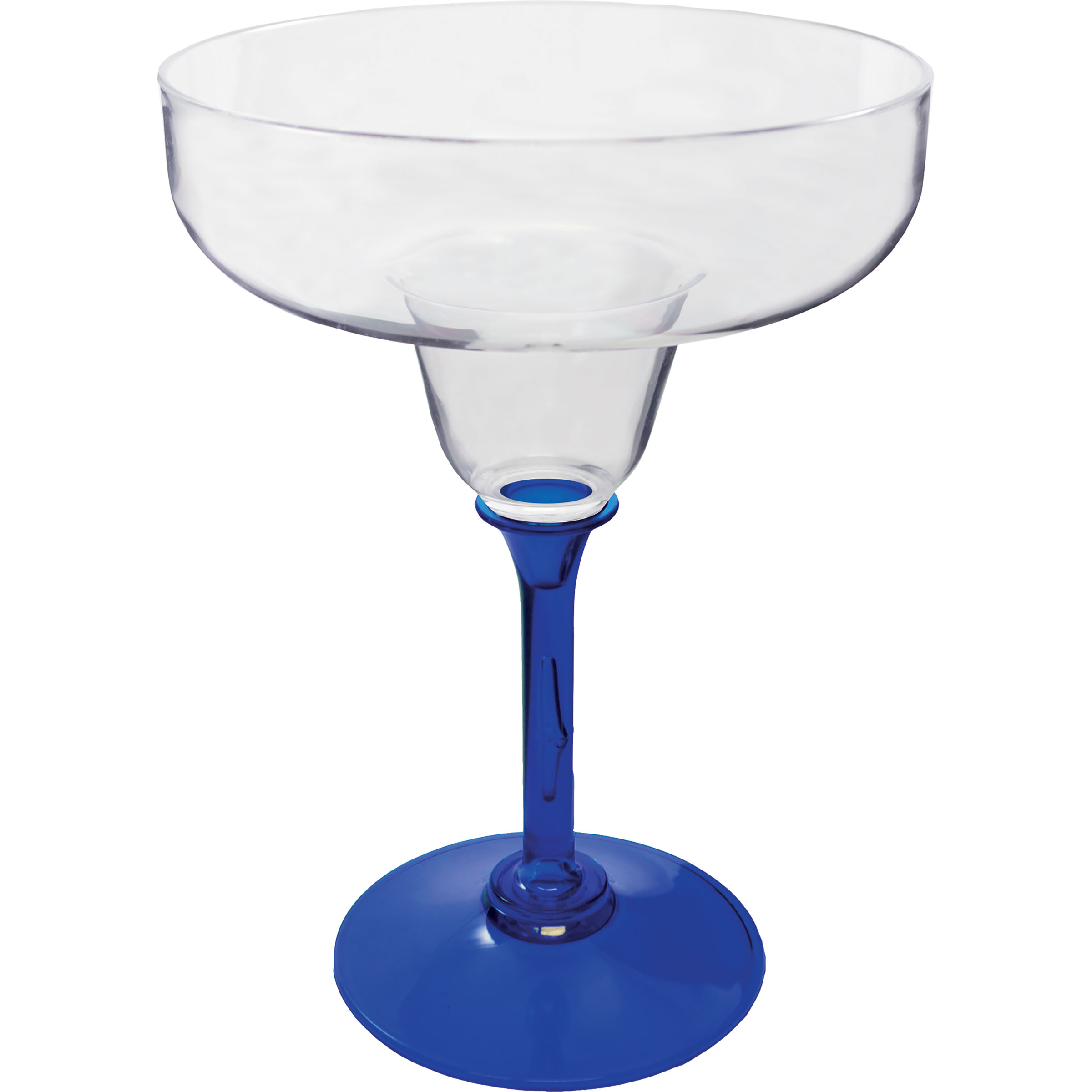 12oz Standard Stem Plastic Margarita Glass with Your Choice of Stem Color 13