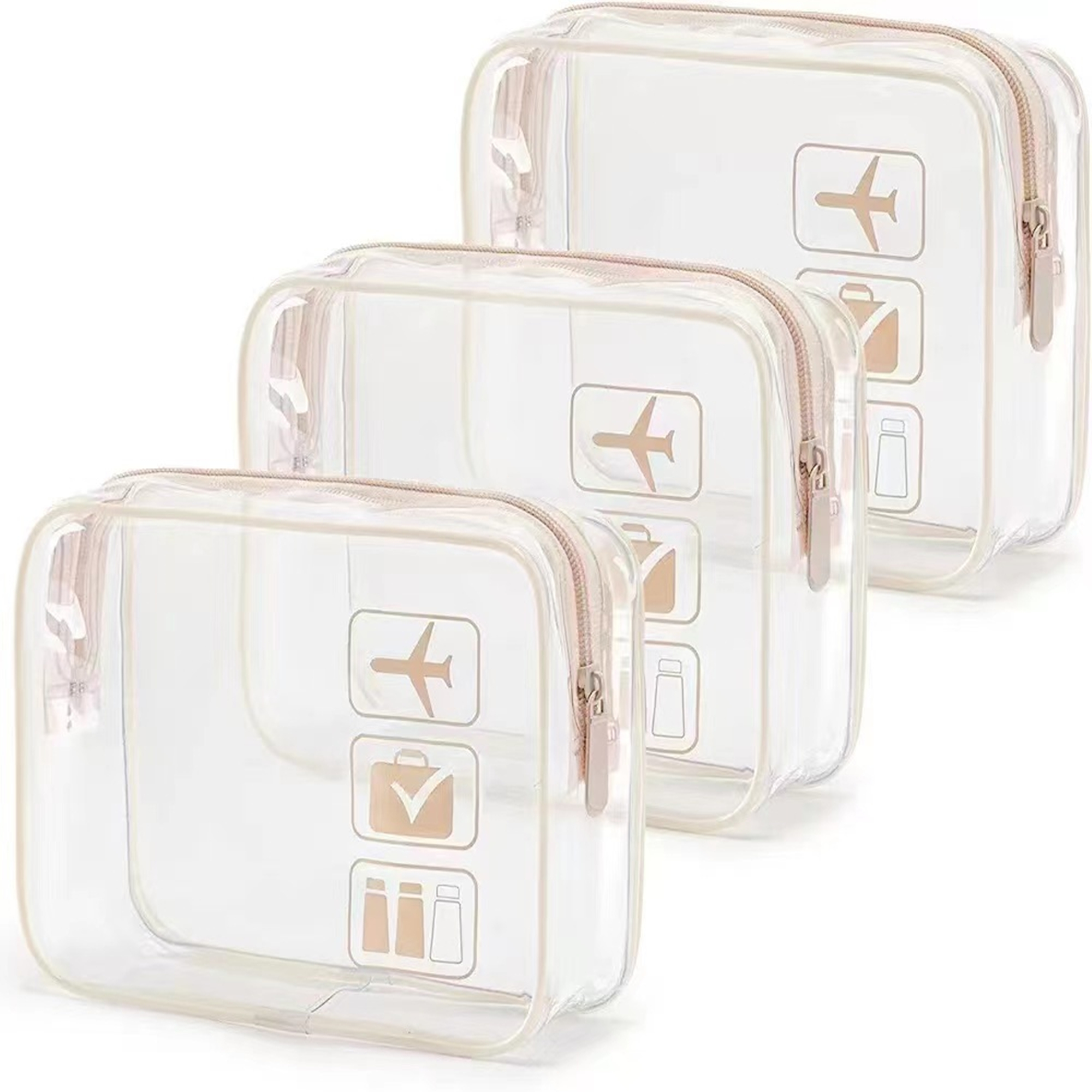Clear Travel Toiletry Bag Wih Zippers 2