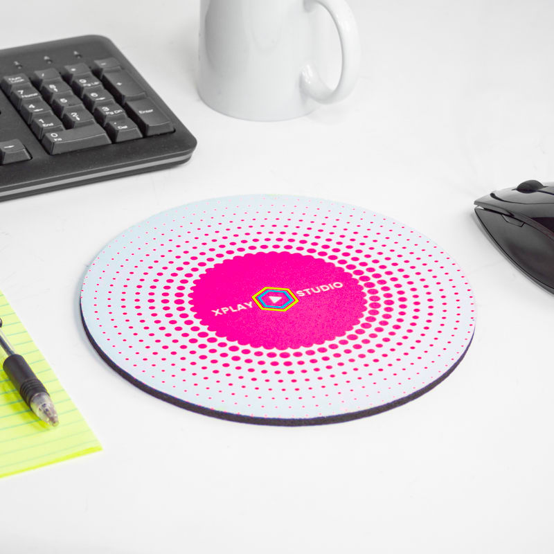Fluorescent Neon Custom Printed Round Mouse Pads 8