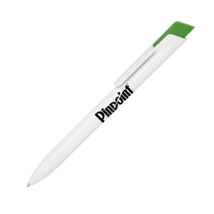 Plantagenet-1706 Promotional White Barrel Pens 2