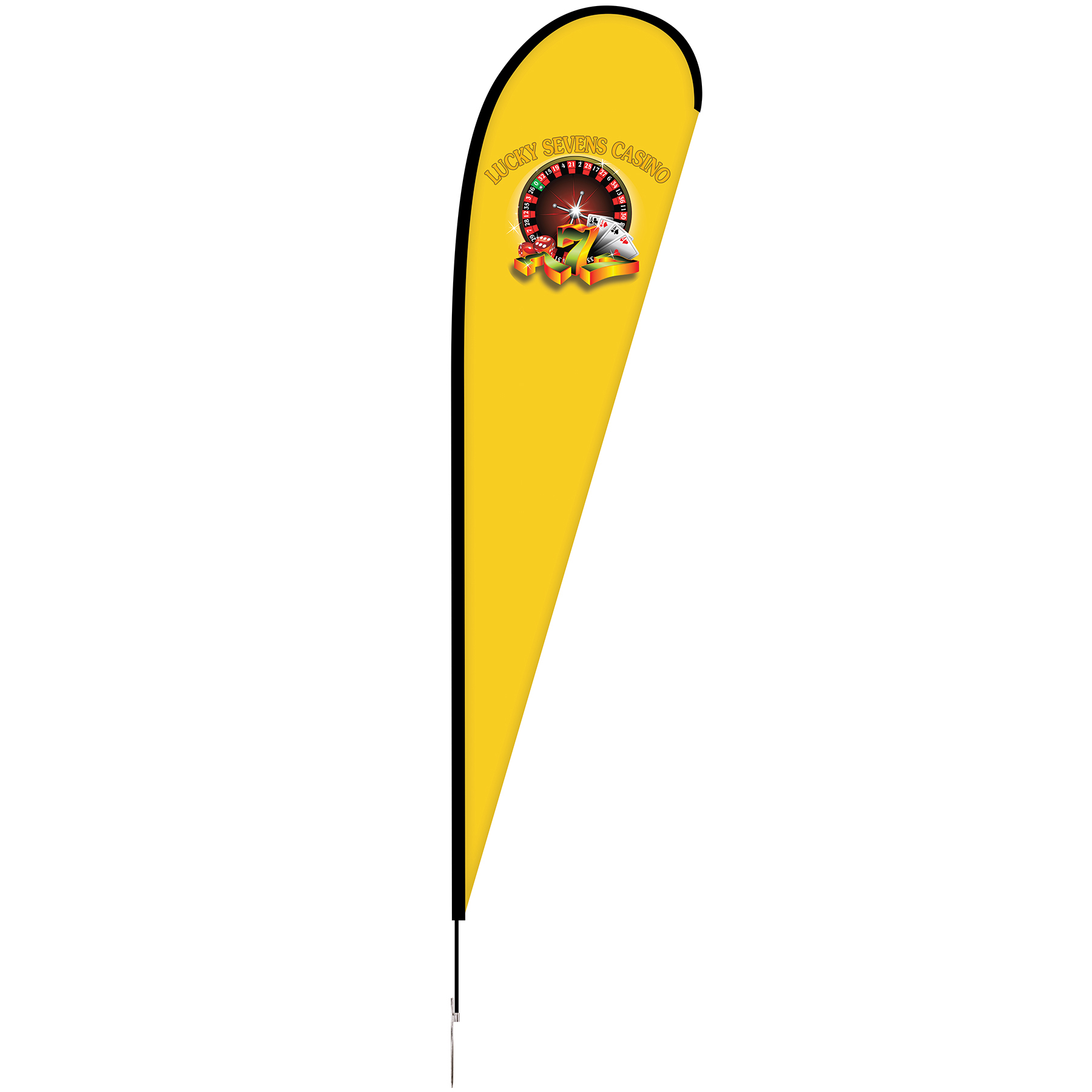 12' Double Sided Portable Teardrop Banner w/ Hardware Set 12