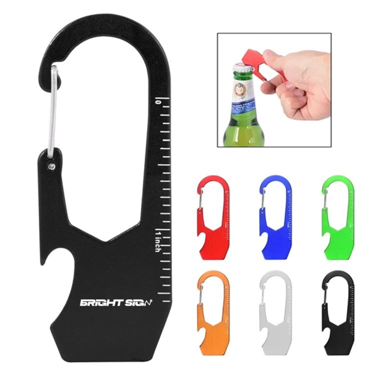 1.5? Aluminum Ruler Carabiner Bottle Opener 2