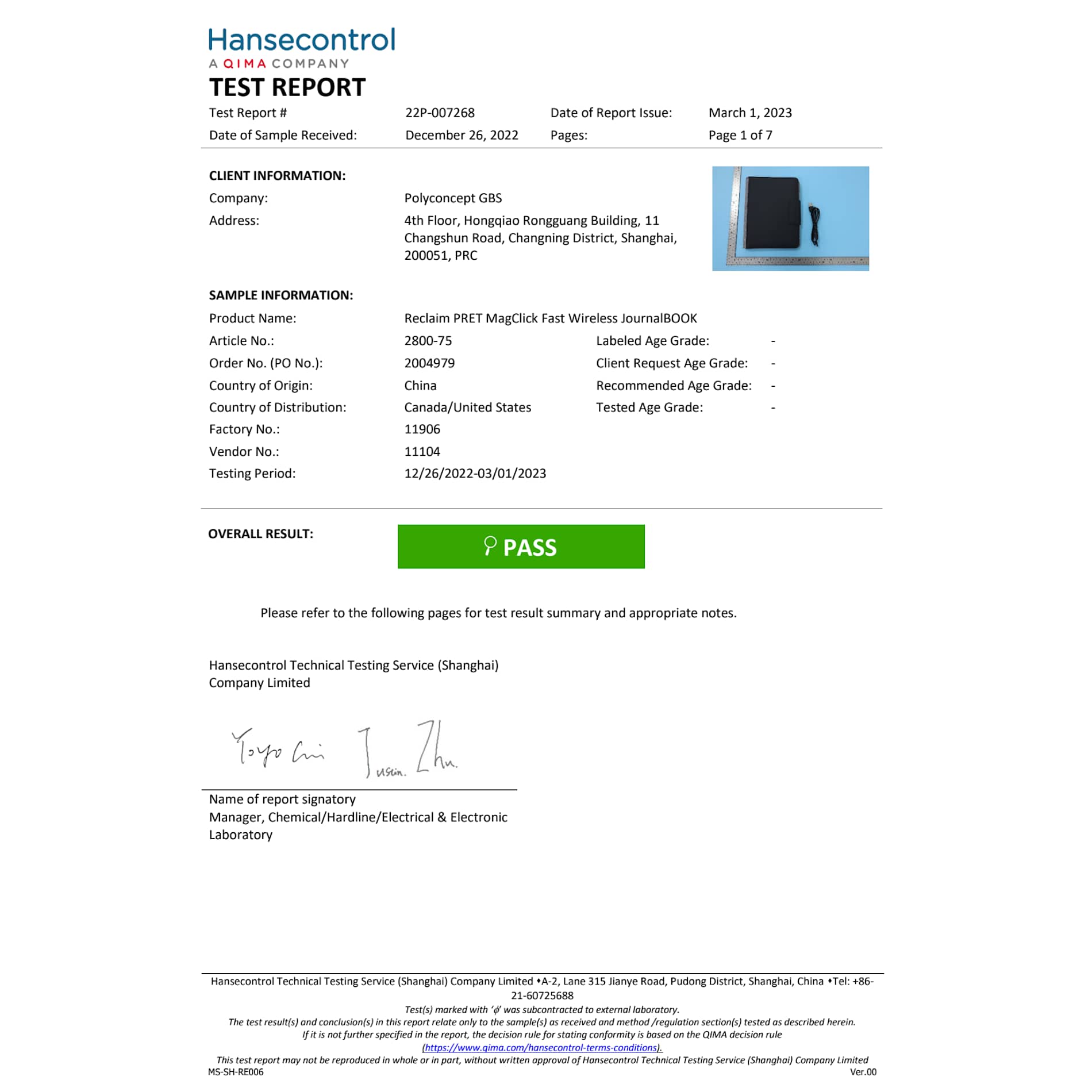 Reclaim  RPET MagClick Fast Wireless Journal 91