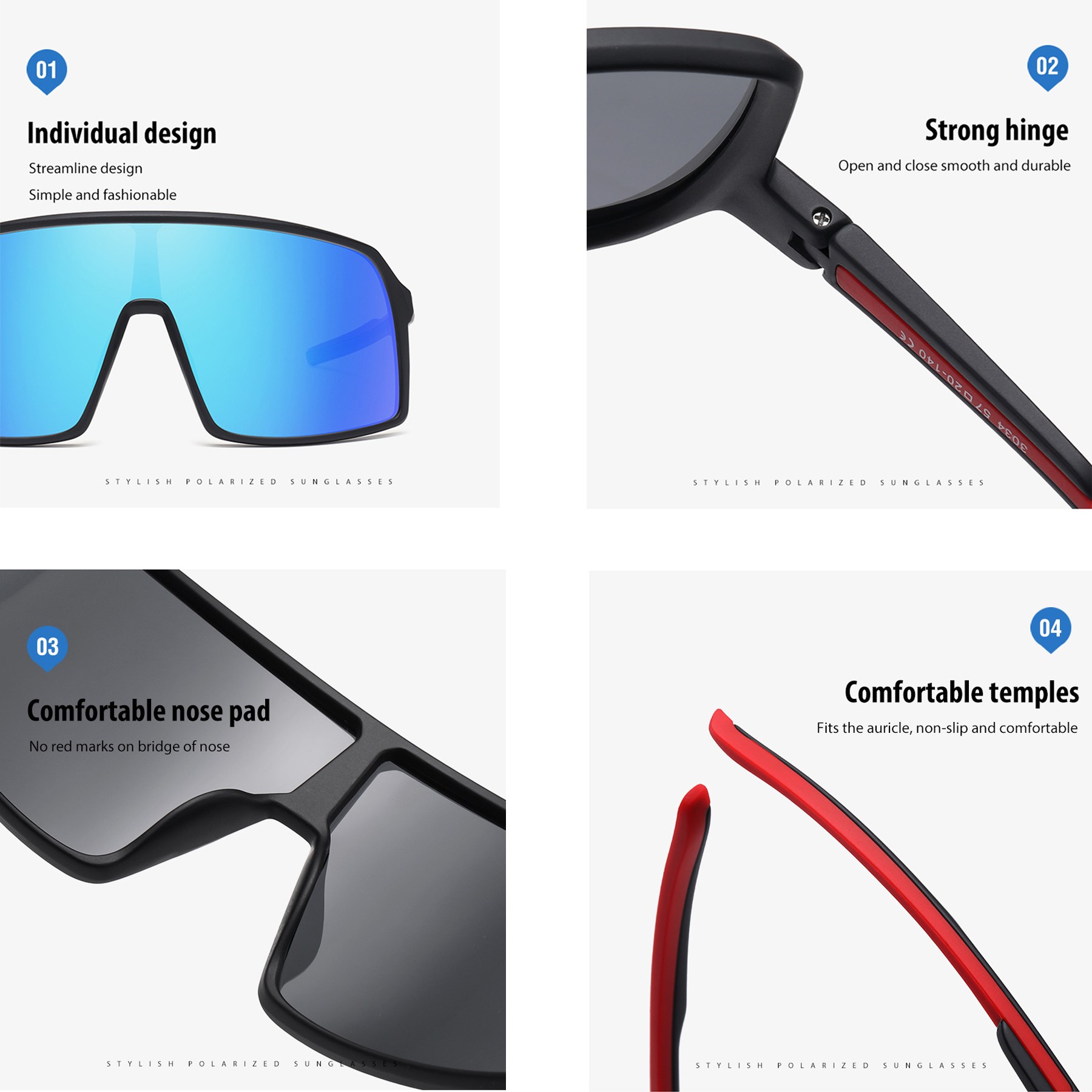 Unisex Polarized Cycling Uv400 Protection Sunglasses 4