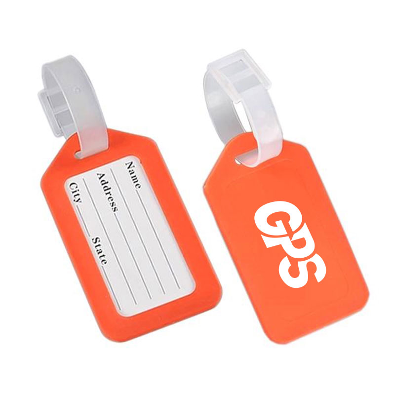 3 3/8 " Vibrant Plastic Luggage Tag 2